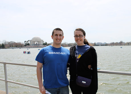 Cole and Brenna at Jefferson Memorial