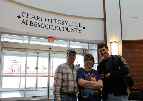 Family at airport