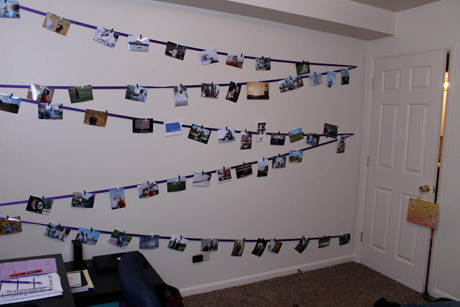 DIY Ribbon Photo Wall