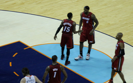 Mario Chalmers and LeBron James