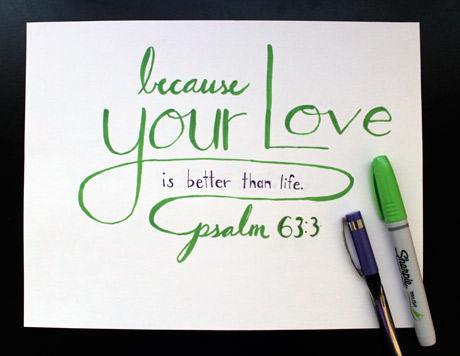 Calligraphy - Because your love 