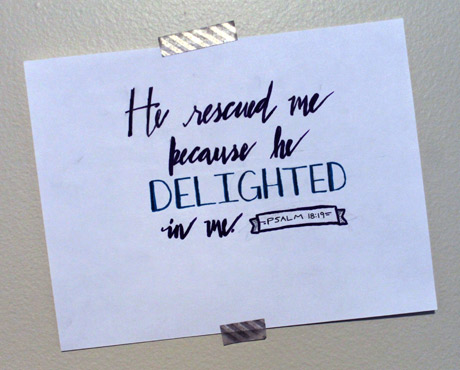 Calligraphy - Delighted in me