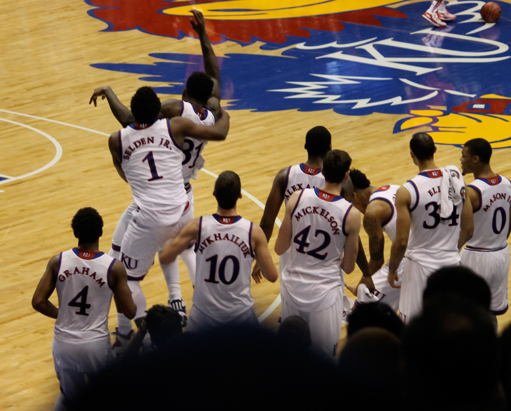 Kansas Jayhawks vs. Texas Tech Raiders on Jan. 12, 2015.