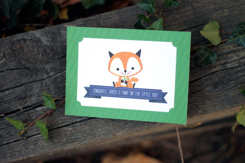 Fox Baby Shower Card