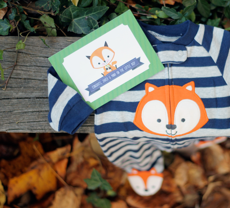 Fox Baby Shower Card