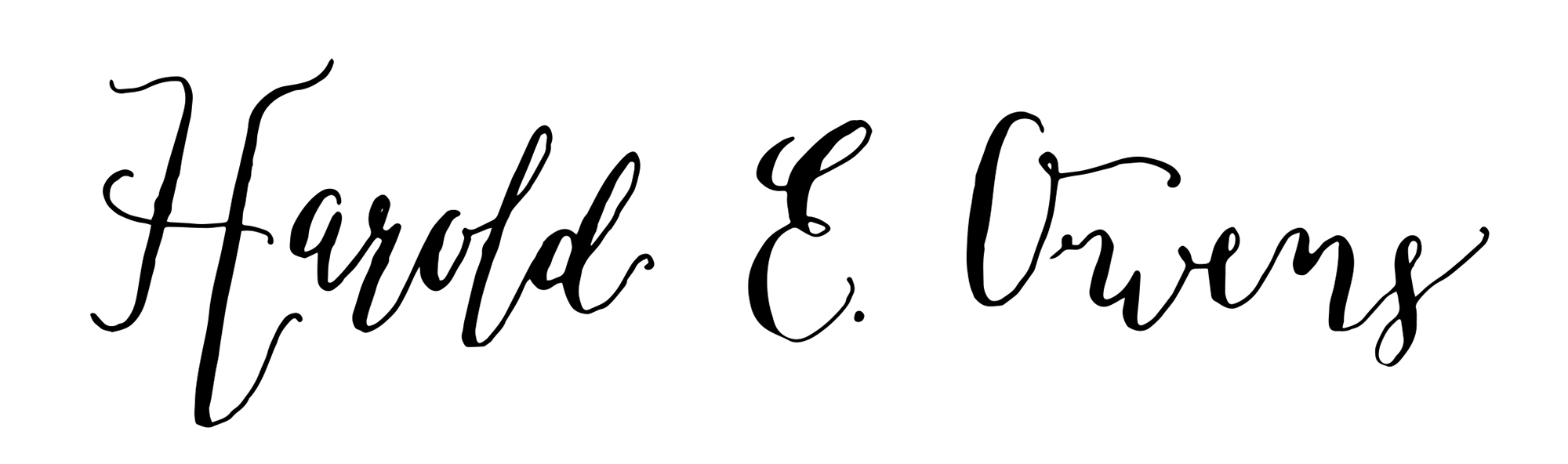 Harold E. Owens calligraphy