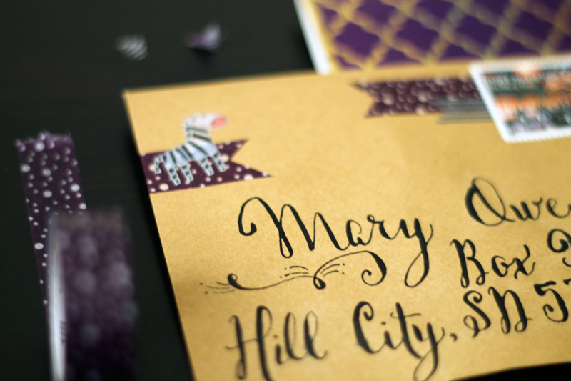 Calligraphy - Purple and Gold