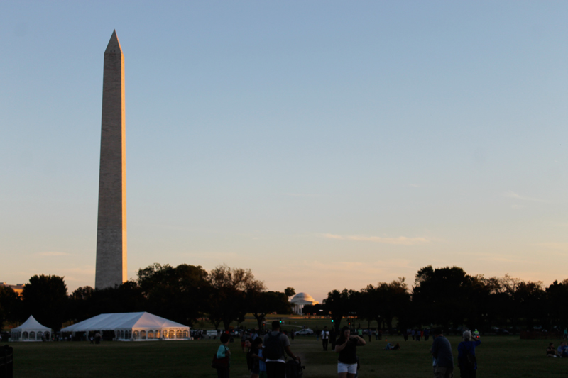 Washington Monument and Jefferson Memorial